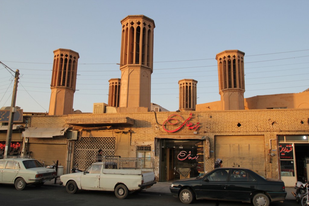 Windcatchers near the Amir Chaqmagh Mosque Complex